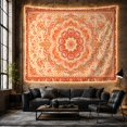 thumbnail image 6 of Floral Garden Mandala with Forms Core Peach Petal, Nostalgic Vintage for Botanical Art Lovers, Botanical Wall Art, Valentine'S Day Gift, Tapestry Wall Hanging for Bedroom and Dorm, 6 of 7