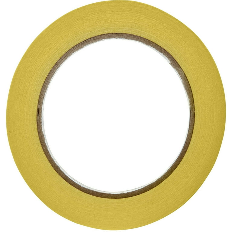 JMI BASIC Yellow Painters Tape for Car Paint - Assorted Size Multi Pack 44  Yard - No Residue Automotive Masking Tape for Automotive Paint - Heat