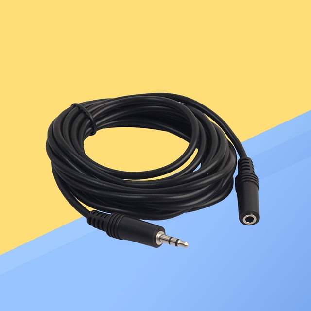 DEEPCRAFF Cable De Extensión Jack Para Auriculares Con Conectores Resistentes Y Para Auto Negro