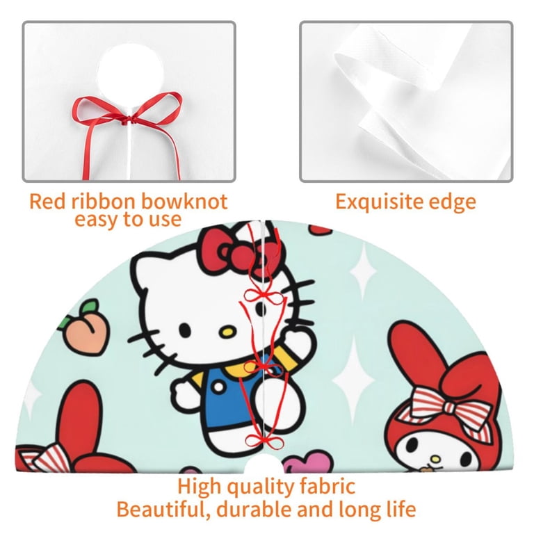 Gokiu Sanrio Christmas Tree Skirt 30 36 48 Inch Carpet Mat Party