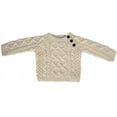 thumbnail image 4 of Aran Woollen Mills Baby Hand Knitted 100% Premium Soft Merino Wool Sweater for Toddler Irish White Jumper Made in Ireland, 4 of 6