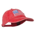 thumbnail image 6 of American Flag Embroidered Washed Cap - Red OSFM, 6 of 6