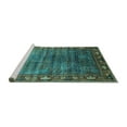 thumbnail image 2 of Ahgly Company Machine Washable Indoor Square Oriental Turquoise Blue Traditional Area Rugs, 4' Square, 2 of 4