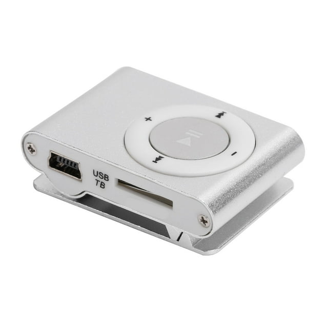 MiniMP3 Music Player, Light, Portable, Back clip Design, Long Battery Life, Aluminum Alloy, With Earphone and USB Cable for Outside Activity, Suitable for Sports