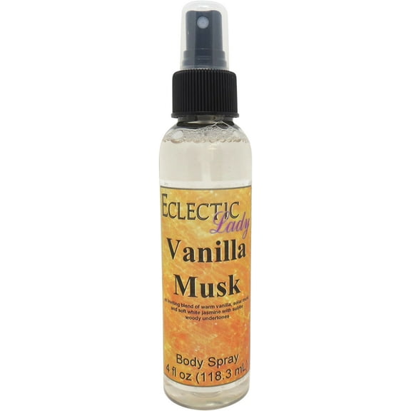 Vanilla Musk Body Spray, Eclectic Lady, Hydrating Mist, Unisex, 4 oz