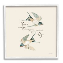 Stupell Your Wings Already Exist Flying Birds Animals & Insects Painting White Framed Art Print Wall Art
