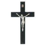 McVan 79-38 7 in. Black Painted Wood Crucifix Boxed