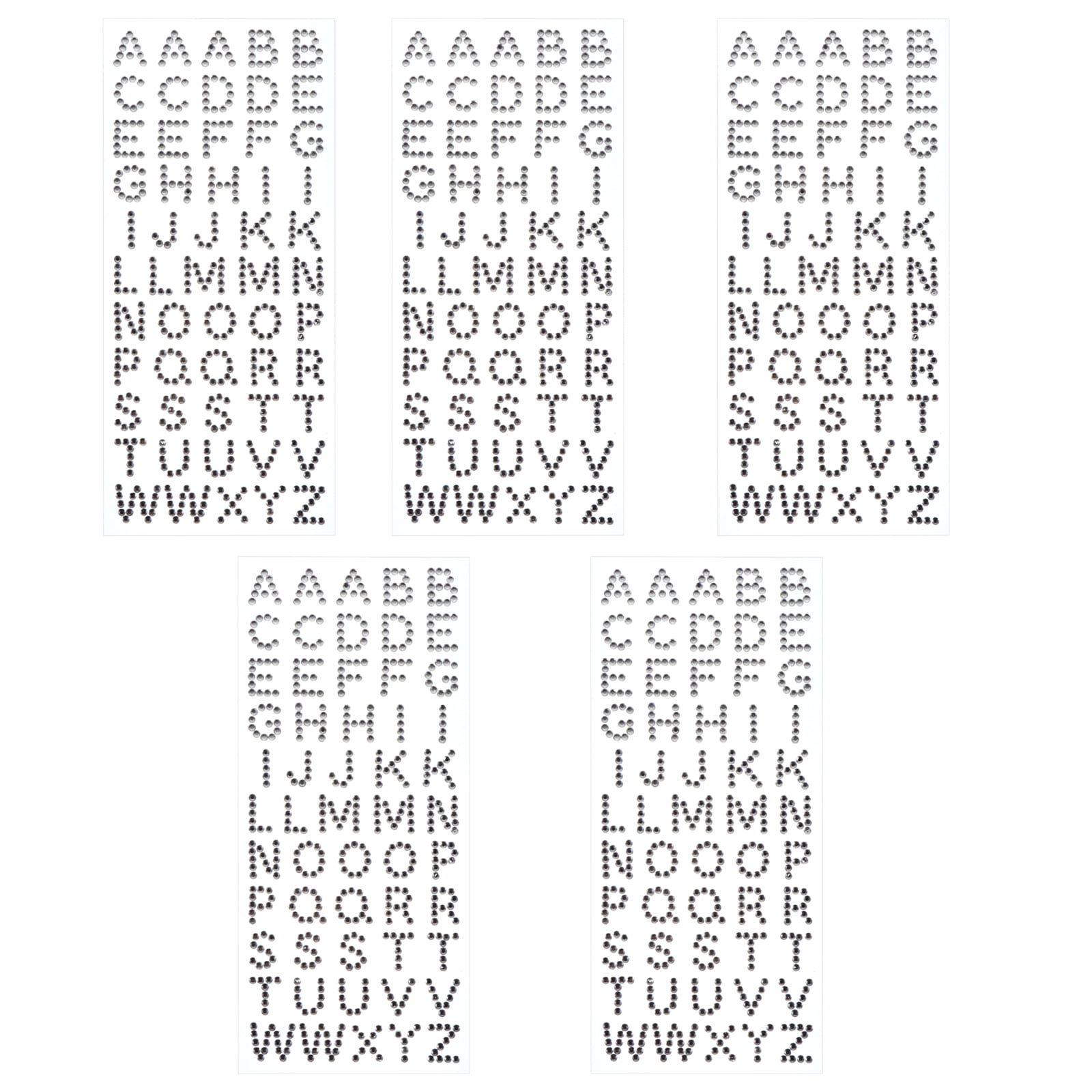 OUNONA Stickers Alphabet Letter Acrylic Rhinestone Self Sticker