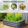 thumbnail image 4 of Outsunny Galvanized Raised Garden Bed, 4' x 3' x 1' Planter Box, Dark Grey, 4 of 10