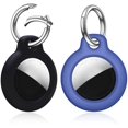 thumbnail image 1 of Adecuado para llavero Airtag [paquete de 2] Estuche compatible con estuche Apple Airtag, llavero GPS AirTag Airtags (negro/azul), 1 of 5