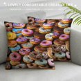thumbnail image 3 of Orinice Donuts Graphic Decorative Throw Pillow Cover for Home Couch Living Room Bed Sofa - Short Plush Cushion Pillowcase 1PC 20x20in, 3 of 5