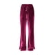 thumbnail image 4 of Karight Velvet Pants Women Lounge Comfy Womens Velour Flare Pants Casual Pants Wide Leg High Waisted Drawstring with Pockets, 4 of 5
