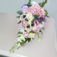 thumbnail image 3 of Vintage Waterfall Style Bridal Bouquet Artificial Hand Prom Decoration, 3 of 8