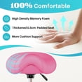 thumbnail image 3 of Taburete YEEZEE ergonómico cómodo con ruedas rosa, 3 of 9