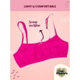 thumbnail image 4 of Chili Peppers Girls' Sports Bra Set, Comfortable Training Bras; Adjustable Cotton Bralette, 4-Pack, 4 of 7