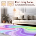 thumbnail image 2 of Flatwoven High Traffic Area Rug, Watercolor Gradient Tie Dye Swirl Area with Flowing Curves, Non Slip, Stain Resistant, Washable Area Rugs for Living Room, Bedroom(Pink, 6X9), 2 of 8