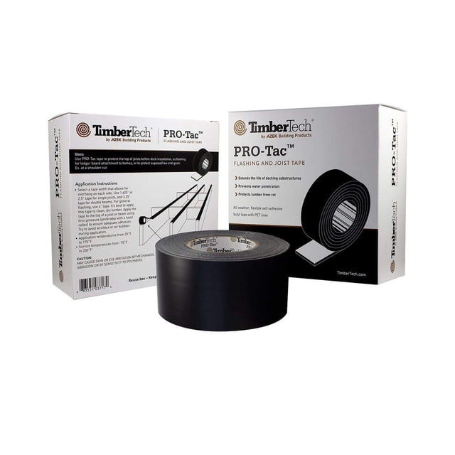 TimberTech PRO-Tac Ruban Clignotant et Adhésif pour Deck - Rouleau de 65 Pieds - Largeur de 3.25 Pouces
