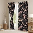 thumbnail image 3 of Feelyou Bohemian Gothic Bat Curtains Pack of 2 (42x84 Each), Romantic Flower Floral Curtains Blackout, Western Plant Botanical Bedroom Curtains, Living Room Curtains Decor, 3 of 6