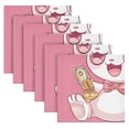 thumbnail image 6 of BZSMCE Satin Native Fab Cotton Dinner Napkin Cute Dollar Rabbit Reusable, 6 of 8