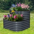 thumbnail image 3 of Olle Gardens 17" Tall Waterfall Modular Raised Garden Bed in Midnight Gray, 3 of 5