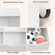 thumbnail image 5 of Three - tier blanca toy almacenamiento gabinete y para niños estante - multi - estante cubby organizer para dormitorio y playroom to store books y toys, 5 of 9
