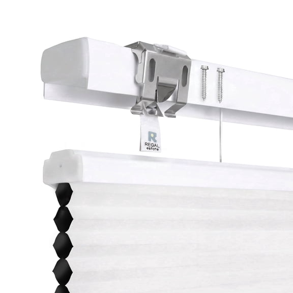 Regal Estate DrillMount Cordless 1.5" Blackout Top Down Bottom Up Cellular Shades, 52" W x 64" H, White