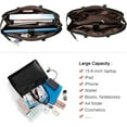 thumbnail image 6 of Laptop Tote Bag for Women 15.6 Inch Waterproof Leather Computer Bags Business Office Work Briefcase Black, 6 of 9