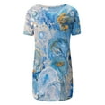 thumbnail image 4 of Ensemble de Hauts d'Été jovatis pour Femmes 2024, Hauts Amples à Col Rond pour Femmes, Blouse Décontractée à Manches Courtes à Imprimé, 4 of 5