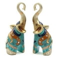 thumbnail image 4 of 2 PCS Feng Shui Pair of Resin Elephant Statue Lucky Figurine Gift Home Decor, 4 of 12