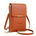 thumbnail image 2 of HonestMatter Crossbody Phone Purse, Phone Case Wallet with Touchscreen Window, Crossbody Phone Wallet for Women, PU Leather Small Crossbody Bag, Brown, 2 of 5