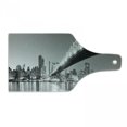 thumbnail image 1 of NYC Cutting Board, Queensboro Bridge over East River at Night with Manhattan Skyline Black and White Photo, Decorative Tempered Glass Cutting and Serving Board, in 3 Sizes, by Ambesonne, 1 of 2