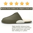 thumbnail image 3 of cosyone1997 Men's Scuff Slippers Indoor Outdoor Memory Foam House Shoes Non-slip Rubber Soles, 3 of 8