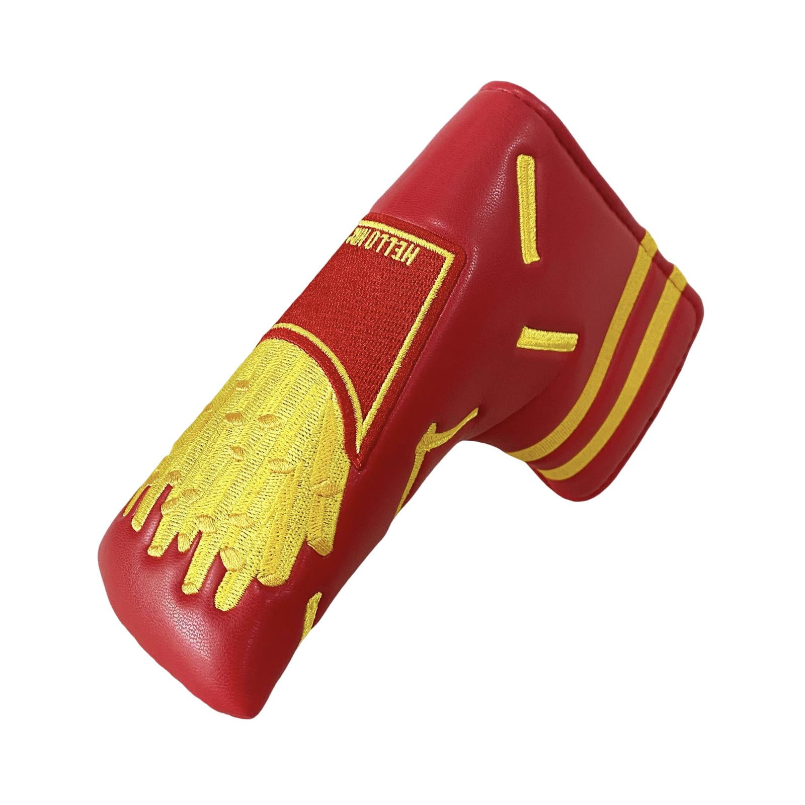 funtasica Golf Mallet Putter Head Cover Protection Guard PU Head Protector Socks Golf Club 15cmx12cmx5cm