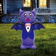 thumbnail image 2 of Blow-Up Vampire Bat Yard Inflatable, Black and Purple, 3.5', Halloween by Way To Celebrate, 2 of 6