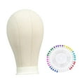 thumbnail image 3 of MERIGLARE Canvas Block Head Multipurpose Stable Display for Hat Hairpieces Scarves Head 55cm, 3 of 9