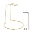 thumbnail image 2 of Reel Rack Stainless Steel U Shaped Upper Frame Round Base Lightweight Fishing Gear Stand, 2 of 7