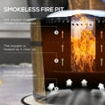 thumbnail image 6 of Demi Bonn 20" Outdoor Portable Smokeless Fire Pit with Mat, Magnesium Oxide Bonfire Stove for Backyard, Patio & Picnic, Brown, 6 of 7