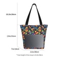 thumbnail image 3 of Cauagu Colorful Pineapples1 Print Canvas Aesthetic Tote Bag for Women Beach Bag Shopping Bags Shoulder Bag Reusable Grocery Bags, 3 of 7