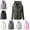 Army Green, variant on Women's Fuzzy Jackets Fleece Hooded Full Zipper Warm Fall Winter Loose Fur Coats Casual Thicken Cozy Comfy Outerwear Jackets