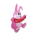 thumbnail image 2 of 5FT Easter Inflatables Outdoor Decoration Inflatable Pink Bunny with Happy Easter, Built in LED Lights Blow Up Yard Decoration for Lawn Garden Holiday Party, 2 of 9