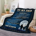 thumbnail image 2 of XZYG Dad Gifts Blanket from Daughter Best Dad Ever Birthday Gifts Gifts for Daddy Father Gifts Fleece Blanket(30*40inch), 2 of 5