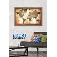 thumbnail image 2 of Map - Brown Wall Poster, 22.375" x 34", Framed, 2 of 3