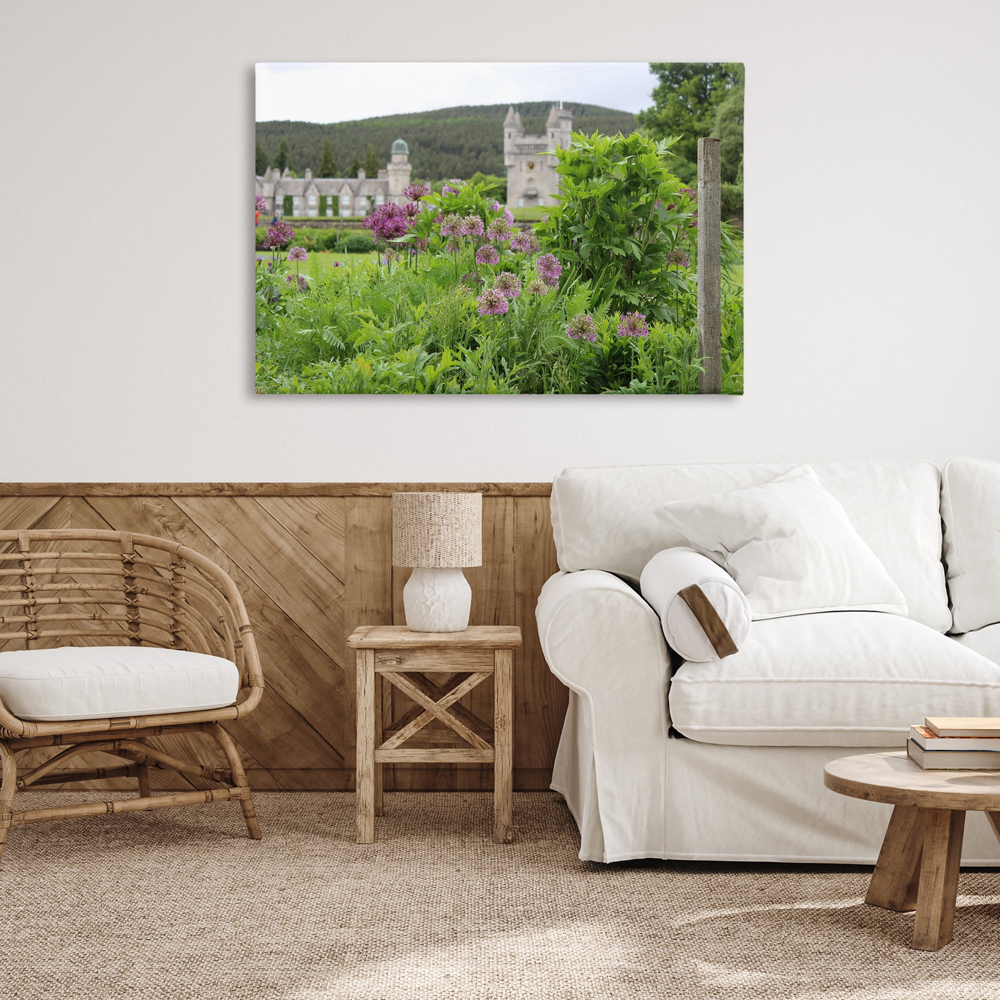 Stupell Industries Distant Castle View Landscape & Nature Photography Wrapped Canvas Art Print Wall Art, 45 x 30