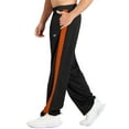 thumbnail image 4 of Tyhengta Mens Pants Athletic Open Bottom Running Pants Mesh Mens Sweatpants with Pockets Black/Orange M, 4 of 7