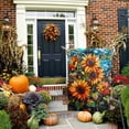 thumbnail image 7 of Fall Sunflower Garden Flag Autumn House Flags 28x40 Double Sided Large Thanksgiving Outdoor Flag for Outside Stained Glass Floral Yard Flags Fall Porch Lawn Flags Decorative, 7 of 7