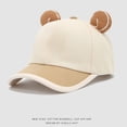 thumbnail image 4 of yocbz Baby Boy Hat Baby Baseball Cap Toddler Boys Girls Sun Hat Kids Adjustable Cotton Caps Lightweight Trucker Hats Beige,3-8 Years, 4 of 7