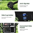 thumbnail image 6 of 2 Pack Portable Camping Chair for Adults, Folding Outdoor Camp Chair Lightweight Lawn Chairs Folding Collapsible Chair for Camping, Tailgates, Beach, Black, Support 250 lbs, 6 of 8