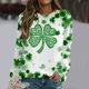 thumbnail image 1 of Xuyuer Women's Round Neck St. Patrick's Day Printed Long Sleeve Shirts Sweatshirt - Festive Holiday Graphic Pullover Top for Seasonal Parties, Gift Exchanges and Cozy Spring Summer Wear, 1 of 5