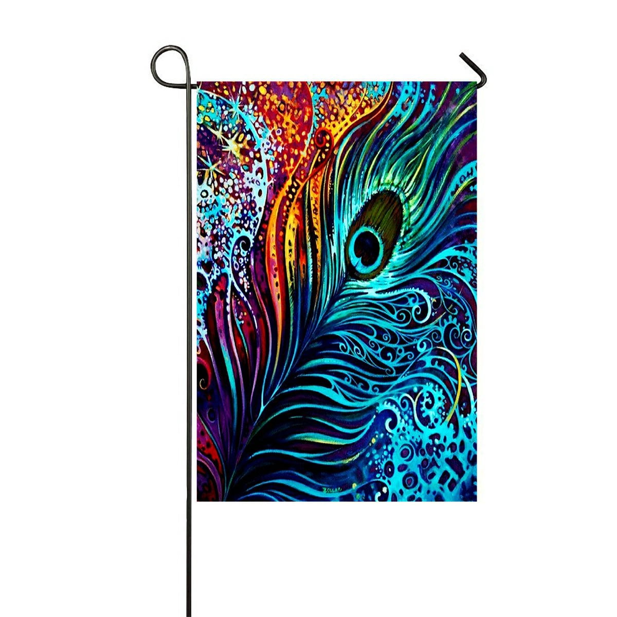 Gckg Colorful Peacock Design Garden Flag Outdoor Flag Yard Decoration 12x18 Inches Walmart Canada