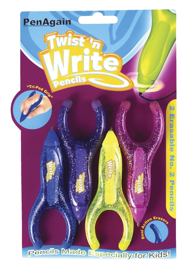 TWIST N' WRITE  Children's Pencils Pack of 4 Penagain 